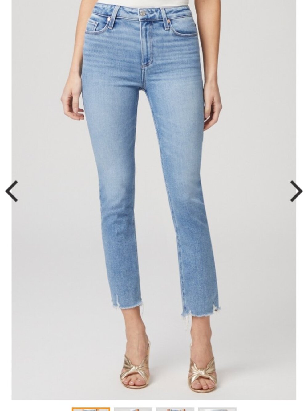 PAIGE Denim Jeans Cindy Music Distressed Ankle Fray Size 27